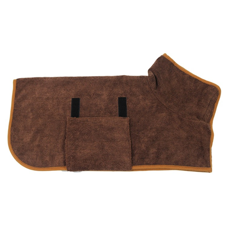 Absorbent Pet Bathrobe With Waist-wrapped Microfiber - One Red Hill